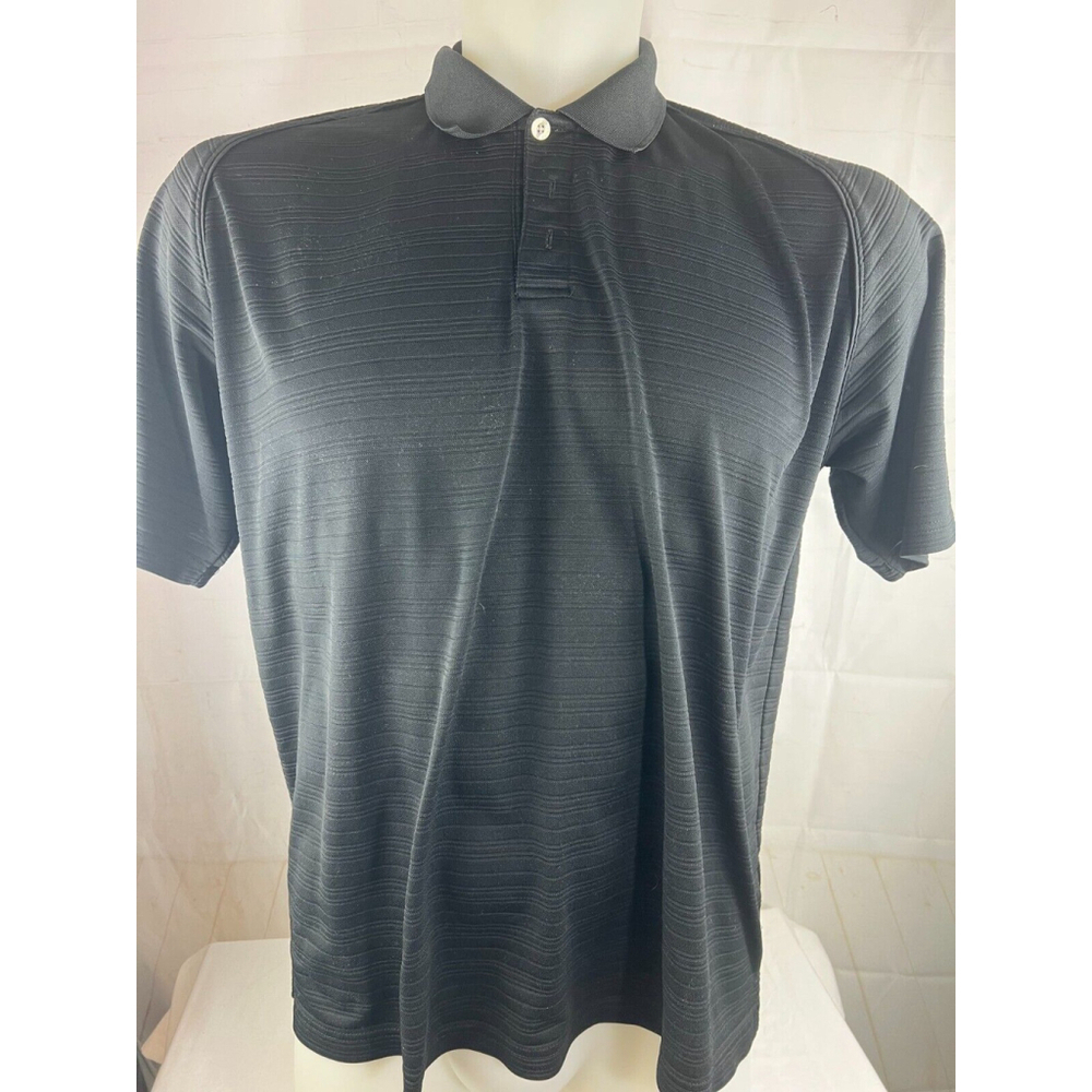 Men’s Slazenger Short Sleeve Golf Polo Shirt Size XXL Black Wicking Breathable
